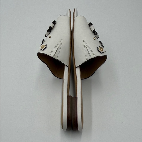 Michael Michael Kors Tara Floral Embellished White Slide Sandals - Picture 6 of 9